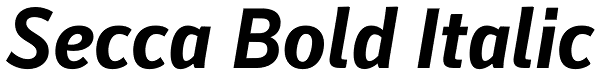 Secca Bold Italic Font