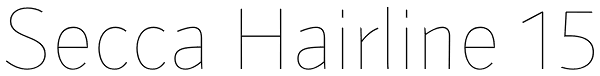 Secca Hairline 15 Font