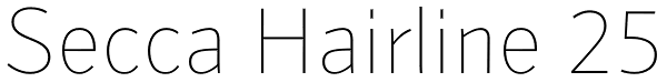 Secca Hairline 25 Font