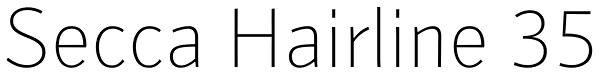 Secca Hairline 35 Font