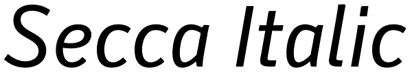 Secca Italic Font