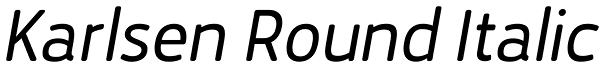 Karlsen Round Italic Font