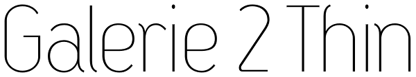 Galerie 2 Thin Font