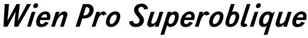 Wien Pro Superoblique Font