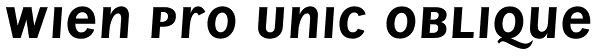 Wien Pro Unic Oblique Font