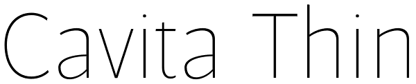 Cavita Thin Font