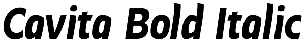 Cavita Bold Italic Font