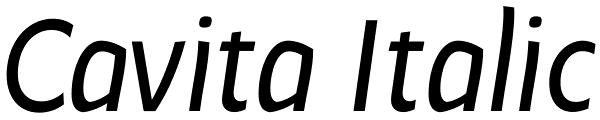 Cavita Italic Font