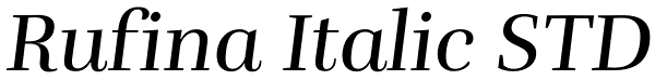 Rufina Italic STD Font