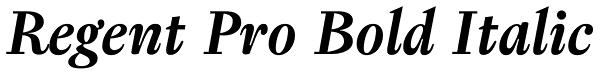 Regent Pro Bold Italic Font