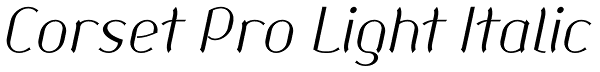 Corset Pro Light Italic Font