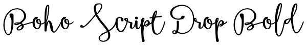 Boho Script Drop Bold Font