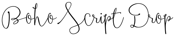 Boho Script Drop Font