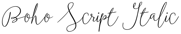 Boho Script Italic Font