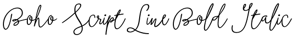 Boho Script Line Bold Italic Font