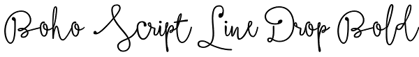 Boho Script Line Drop Bold Font