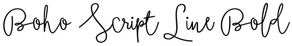 Boho Script Line Bold Font