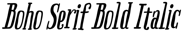 Boho Serif Bold Italic Font