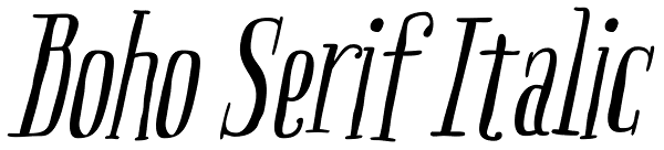 Boho Serif Italic Font