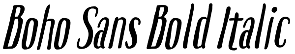 Boho Sans Bold Italic Font