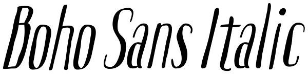 Boho Sans Italic Font