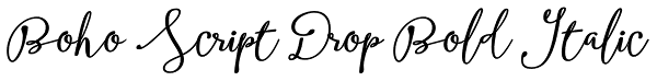 Boho Script Drop Bold Italic Font