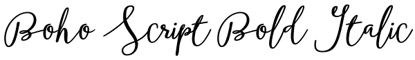 Boho Script Bold Italic Font