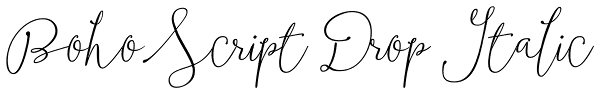 Boho Script Drop Italic Font