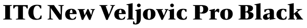 ITC New Veljovic Pro Black Font