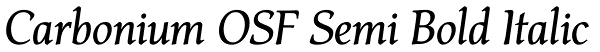 Carbonium OSF Semi Bold Italic Font