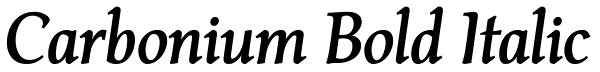 Carbonium Bold Italic Font