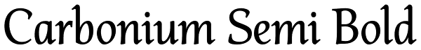 Carbonium Semi Bold Font