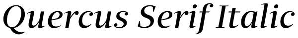 Quercus Serif Italic Font