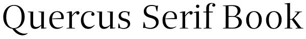 Quercus Serif Book Font