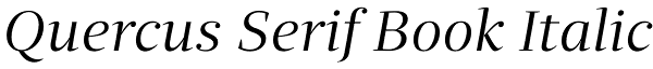 Quercus Serif Book Italic Font