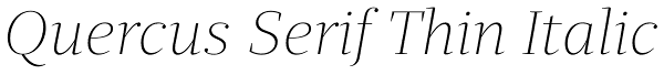 Quercus Serif Thin Italic Font