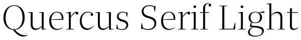 Quercus Serif Light Font