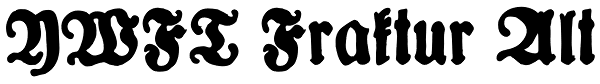 YWFT Fraktur Alt Font