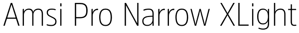 Amsi Pro Narrow XLight Font