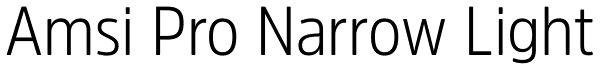 Amsi Pro Narrow Light Font