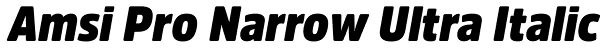 Amsi Pro Narrow Ultra Italic Font