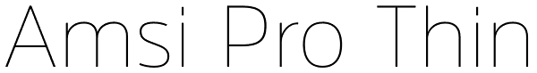 Amsi Pro Thin Font