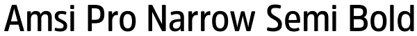 Amsi Pro Narrow Semi Bold Font