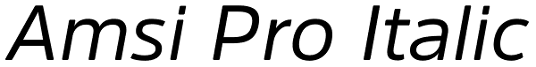 Amsi Pro Italic Font