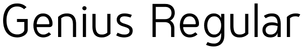 Genius Regular Font