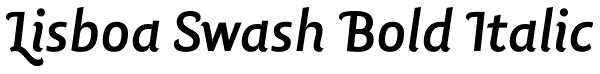 Lisboa Swash Bold Italic Font