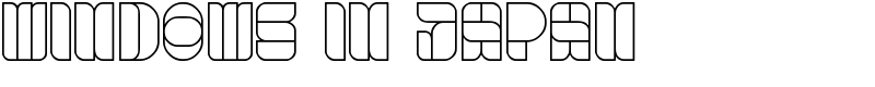 windows in japan Font