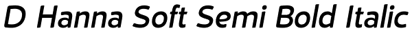 D Hanna Soft Semi Bold Italic Font