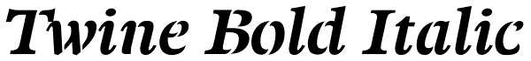 Twine Bold Italic Font