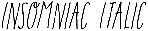 Insomniac Italic Font